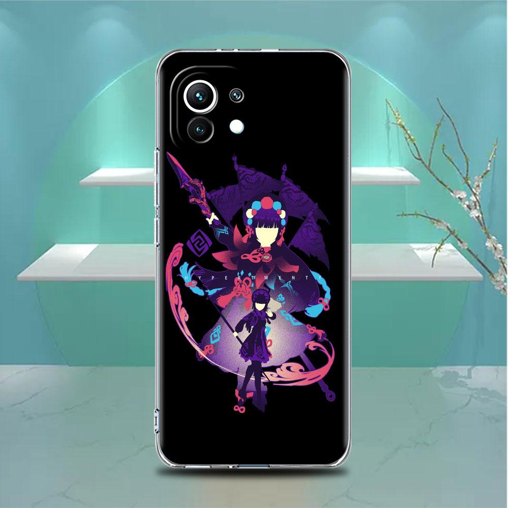 Прозрачный чехол аниме Genshin Impact для Xiaomi Mi Poco X3 NFC M3 Pro F3 F1 11 Lite 12 Note 10 11T 9T, прозрачный чехол для телефона