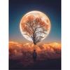 Embroidery 5D Diamond Cross Stitch Moon Tree Painting Home Decoration Full Drill Picture