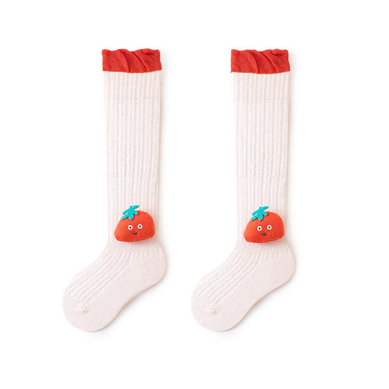 Новорожденные Детские Носки Летние Гольфы до колена Мультяшные Фрукты Сетка Тонкие Носки от комаров Детские Аксессуары