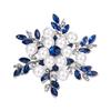 Rhinestone Pearl Snowflake Brooches For Women Men 2 -Color Winter Flower Brooch Pins Gifts