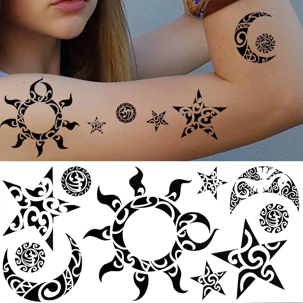 Временные татуировки в стиле скорпиона для женщин и мужчин, черный дракон, бабочка, татуировка из хны, наклейка, поддельные шипы, переносные татуировки на лодыжке