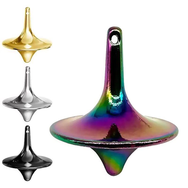 Кино Тотем Металлический Гироскоп - Серебристый Ручной Волчок Циклон для Кончиков Пальцев Антистресс Игрушка-Вертушка для Подарков Взрослым