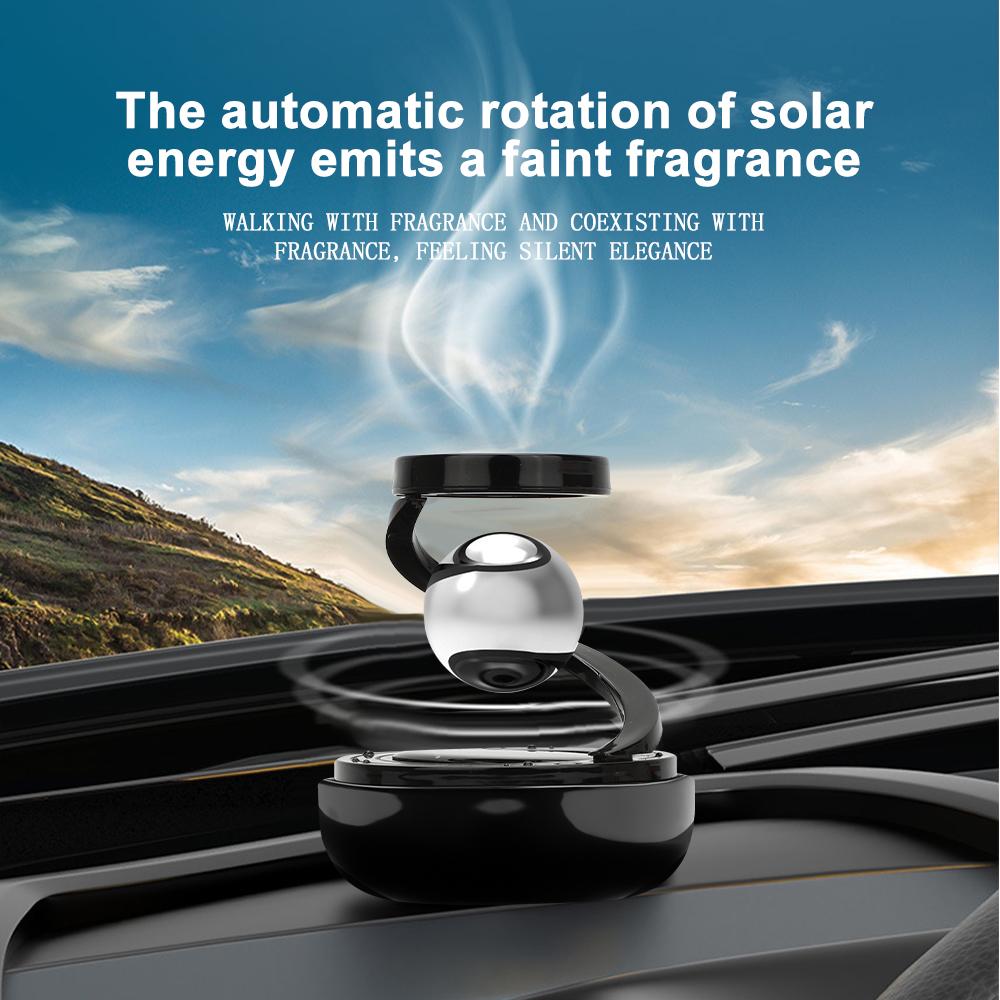 Solar Car Rotating Aromatherapy Perfume Diffuser Levitation Rotating Auto Lasting Fragrance Air Purifier Car Interior Accessorie