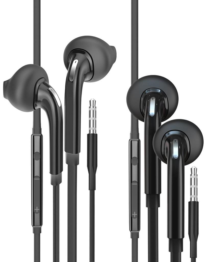 Wired Earphones Phone Gaming Microphone Noise Canceling Online Earphones Aux Headphones for PC Smartphones TV Earphones Compatible with Macbook