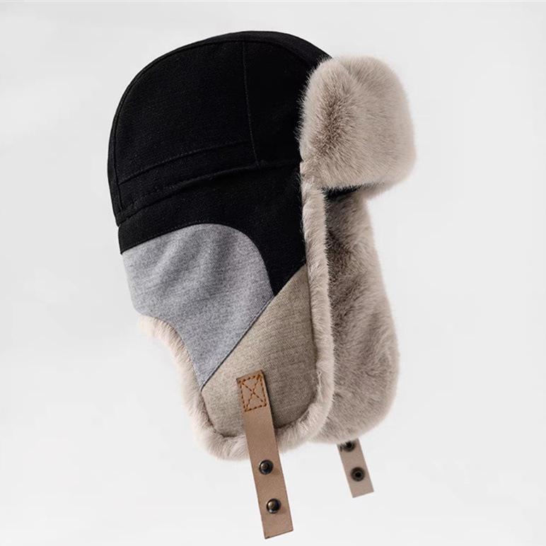 Женские зимние теплые шапки с защитой ушей, мужские велосипедные ветрозащитные шапки в северо-восточном стиле и корейская мода