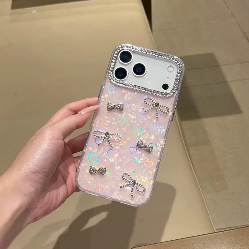 Seashell Pattern Bow Mobile Cover for Apple 17 Pro Max Pearl butterfly iPhone 11 12 13 14 15 16 Phone Case