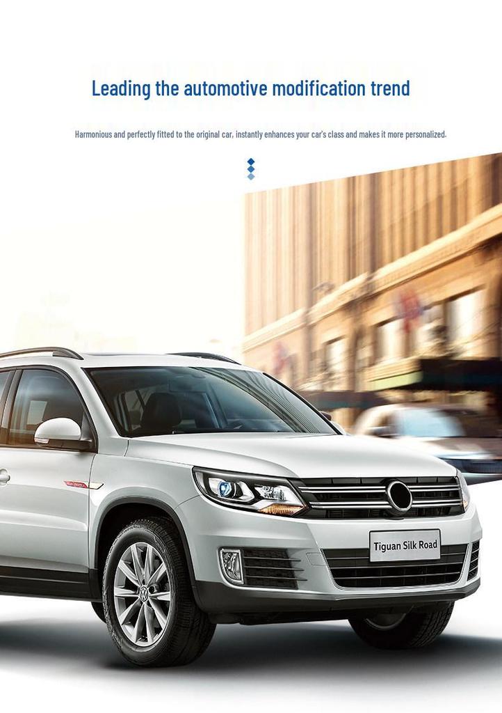 Подходит для 13 моделей Tiguan: передний/задний бамперы; 15 моделей: защита переднего бампера; модели 16-18: защитные накладки на передний/задний бампер.