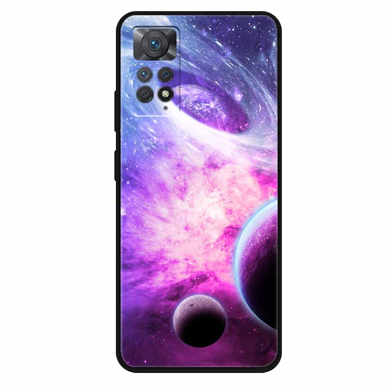 Чехол For Xiaomi Redmi Note 11 Pro 5G Чехол Крутой Космос Мягкий Силикон ТПУ Чехлы Для Xiaomi Redmi Note 11Pro 5G Волк Защитный Корпус