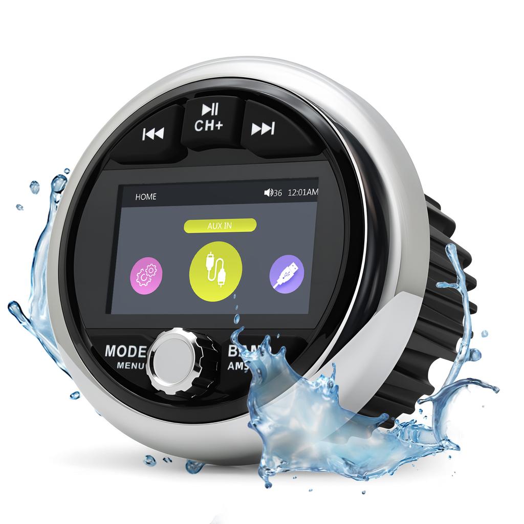 N MP5 Marine Stereo Waterproof IPX5 Boat Radio Media Player Bluetooth-compatible FM AM RDS Audio For Yacht Boat ATV UTV