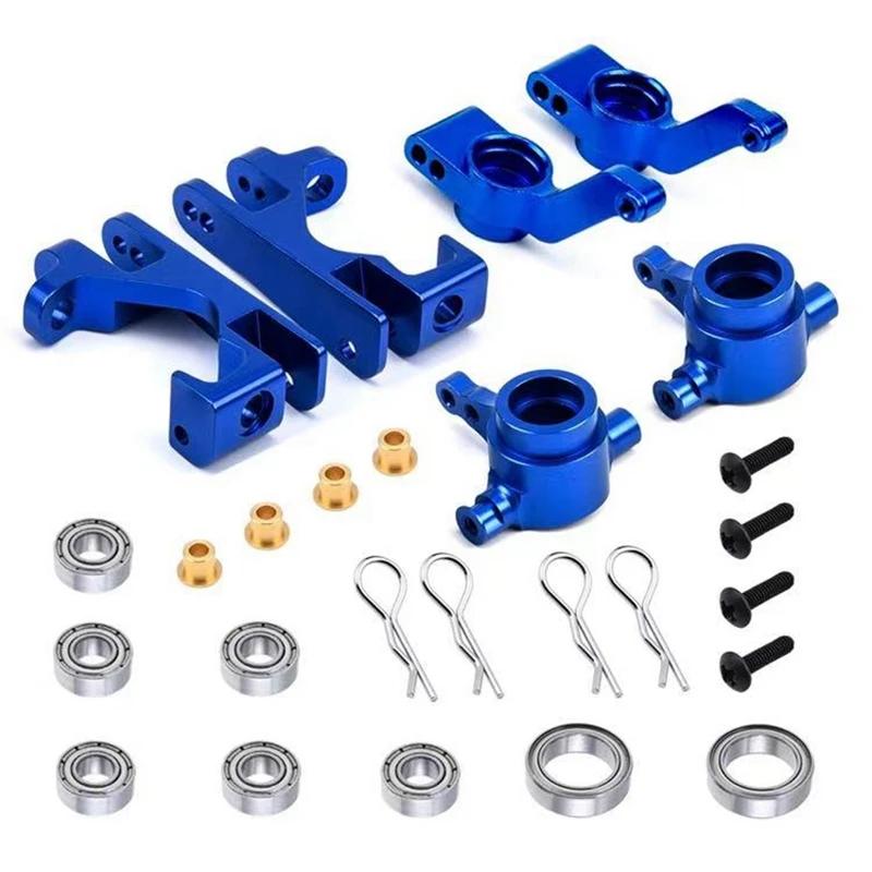 Aluminium Steering Block Caster Block C-Hub Stub Axle Carrier with Ball Bearing for Traxxas Slash 4X4 1/10 RC Car Parts