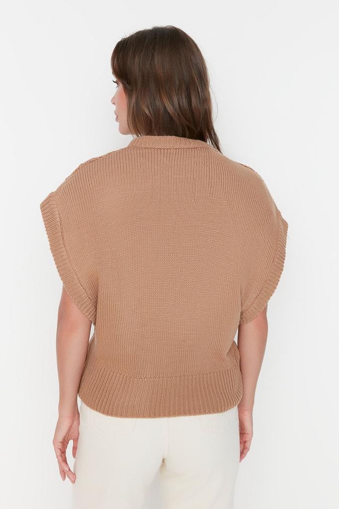 Женский модный стильный свитер с каменным узором и круглым вырезом, трикотажный свитер