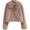 Women's Fur Coat Colorful Fluffy Pink Lamb Fur Faux Fur Coat Sheepskin Coat Winter Faux Fur Coat