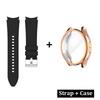 Чехол+Ремешок для Samsung Galaxy Watch 4/5/6/7 40мм 44мм Мягкий ТПУ Защита всего экрана Бампер Силиконовый Ремешок