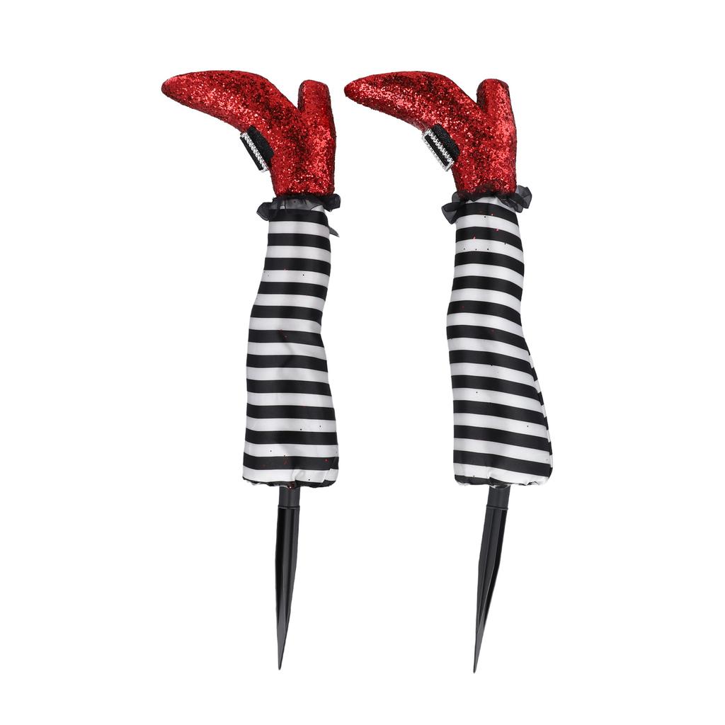 Halloween Party Decor 2 Pack Witch Legs Prosthetic Ornament for Outdoor Yard Featuring Foam and Fabric for Reusable Use