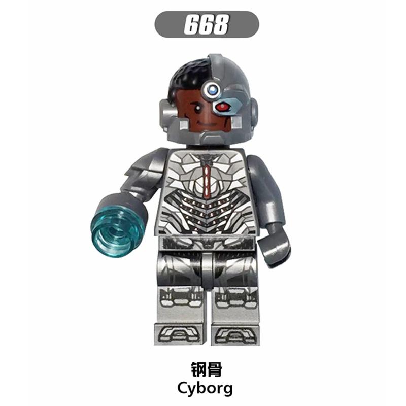 Минифигурки DC Super Heroes Бэтмен Супермен Аквамен Чудо-Женщина Лига Справедливости Строительные Блоки Игрушки