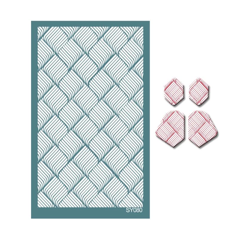 Полимерная глина Раскрашивание Шелкография Трафарет Многоразовый Линейный узор Печать Глиняные штампы DIY Серьги Изготовление ювелирных изделий Керамические инструменты