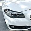 1Pair Car Headlight Eyebrow Eyelid Lamp Trim Cover For BMW 5 Series F10 F11 F18 2011-2014 Glossy Black Evil Style Sticker