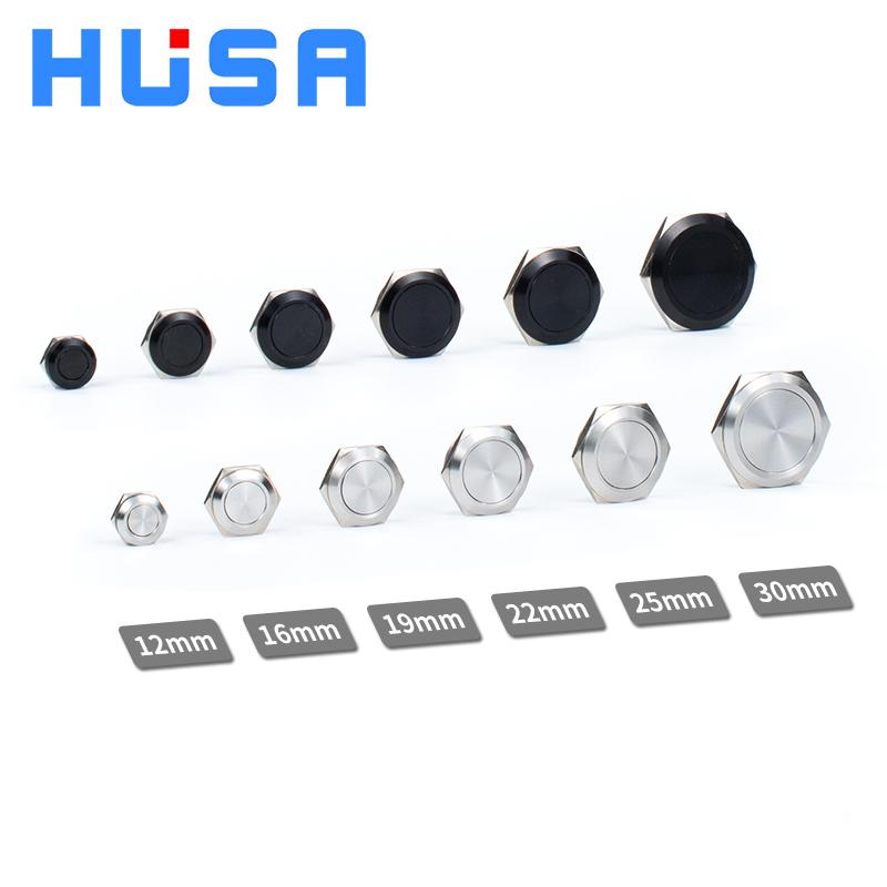 12MM 1NO Ultra Short Metal Push Button Switch Self Resetting Micro Stroke Switch With Light Two Three Color Hotel Doorbell