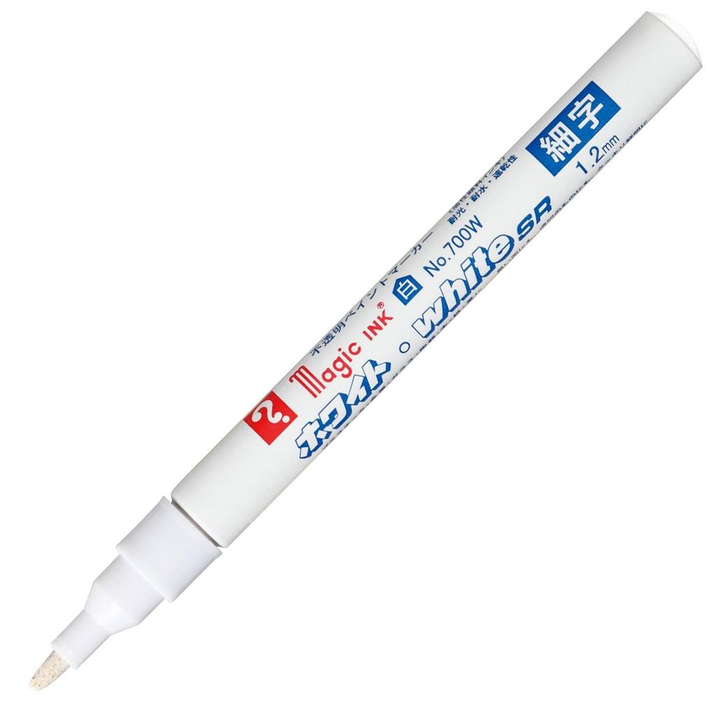 Magic Ink Paint Marker, White, SR No. 700W, Fine Point, 10 Markers, B-M700W