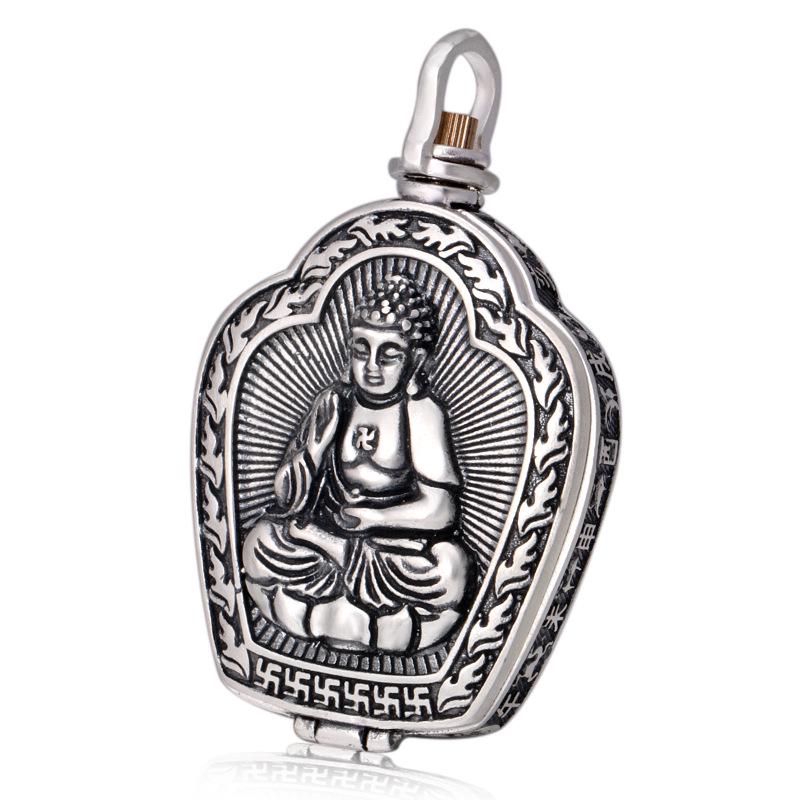 S925 Sterling Silver Zodiac Buddha & Guardian Deities Openable Pendant