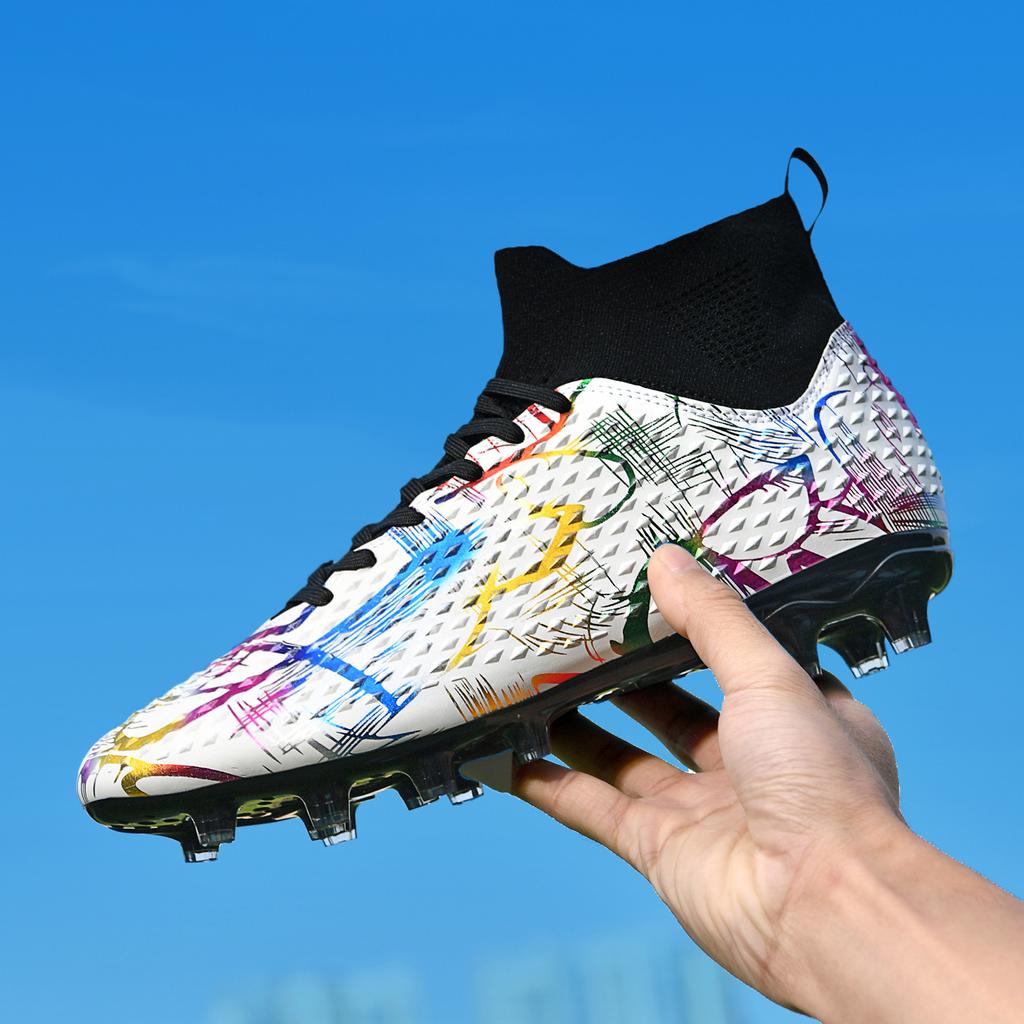 Чемпионат мира по футболу Messi C Luo кожаные футбольные бутсы для мальчиков и девочек, студенты AG длинные ногти TF сломанные ногти соревновательная тренировочная обувь
