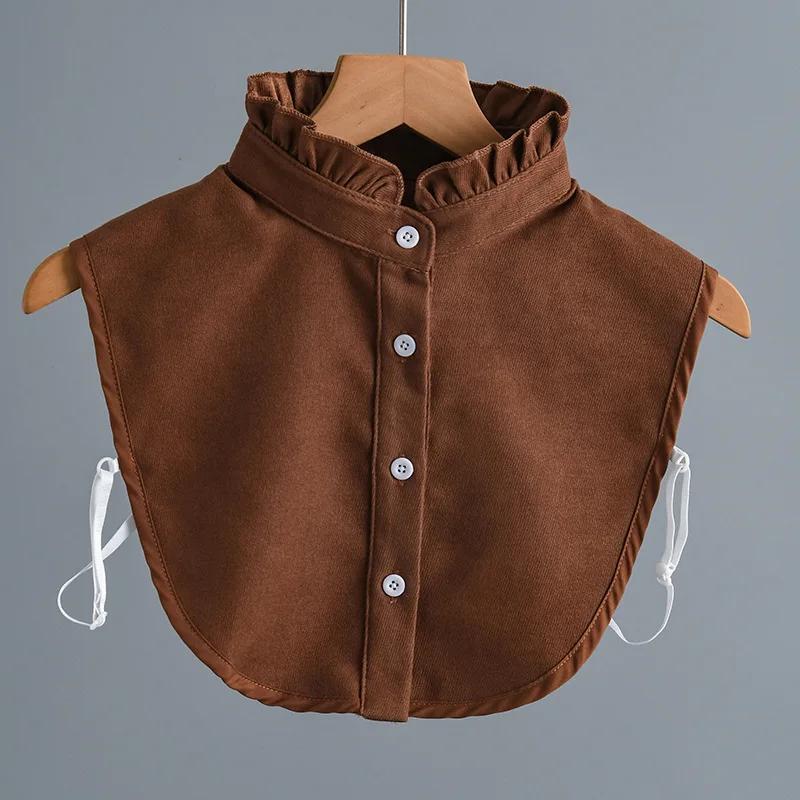 Women Vintage Lapel Shirt Fake Collar Detachable False Collar Sweater Decorative Blouse Top Woman Fuax Cols Clothes Accessory
