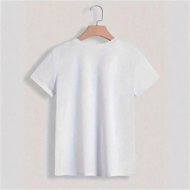 European and American New Fashion Casual Loose Round Neck Print Short Sleeve Cotton T-shirt Top Printed T-shirt Top
