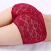 Бесшовные кружевные трусики с высокой талией для женщин, нижнее белье, сексуальные дышащие сетчатые трусы с цветочной вышивкой, большие размеры 3XL, нижнее белье