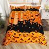 Halloween Duvet Cover Cartoon Pumpkin Lantern Bedding Ghost Quilt Cover Kids Boys Girls Halloween Gift Room Decor 3 Pcs Bedding