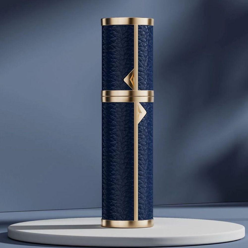 Роскошный 5 мл флакон-спрей из натуральной кожи Алюминиевый парфюмерный атомайзер Флакон для духов с донным наполнением Путешествия