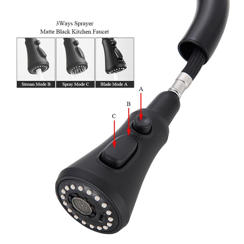 Черный сенсорный кухонный кран с интеллектуальным управлением, смеситель для настенного монтажа, поворот на 360 градусов, 3-ходовой распылитель, выдвижной смеситель Torneira