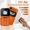 Новый i17Air 2G Мини Складной Мобильный Телефон Две SIM-карты Быстрый Набор Черный список Фонарик Запись звонков Раскладушка Сотовый телефон FM-радио