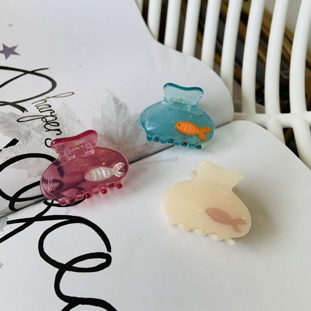 Animal Fish Hair Claw Small Shark Clip Animal Hair Clip Fashion Acetate Hair Claw Daily