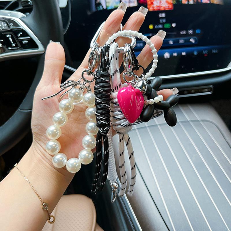 Yogodlns Персонализированный брелок для ключей в виде бейсбольного мяча ручной работы, креативный, простой, сделай сам, подвеска из веревки Y2k, кисточки, модные аксессуары, подарки