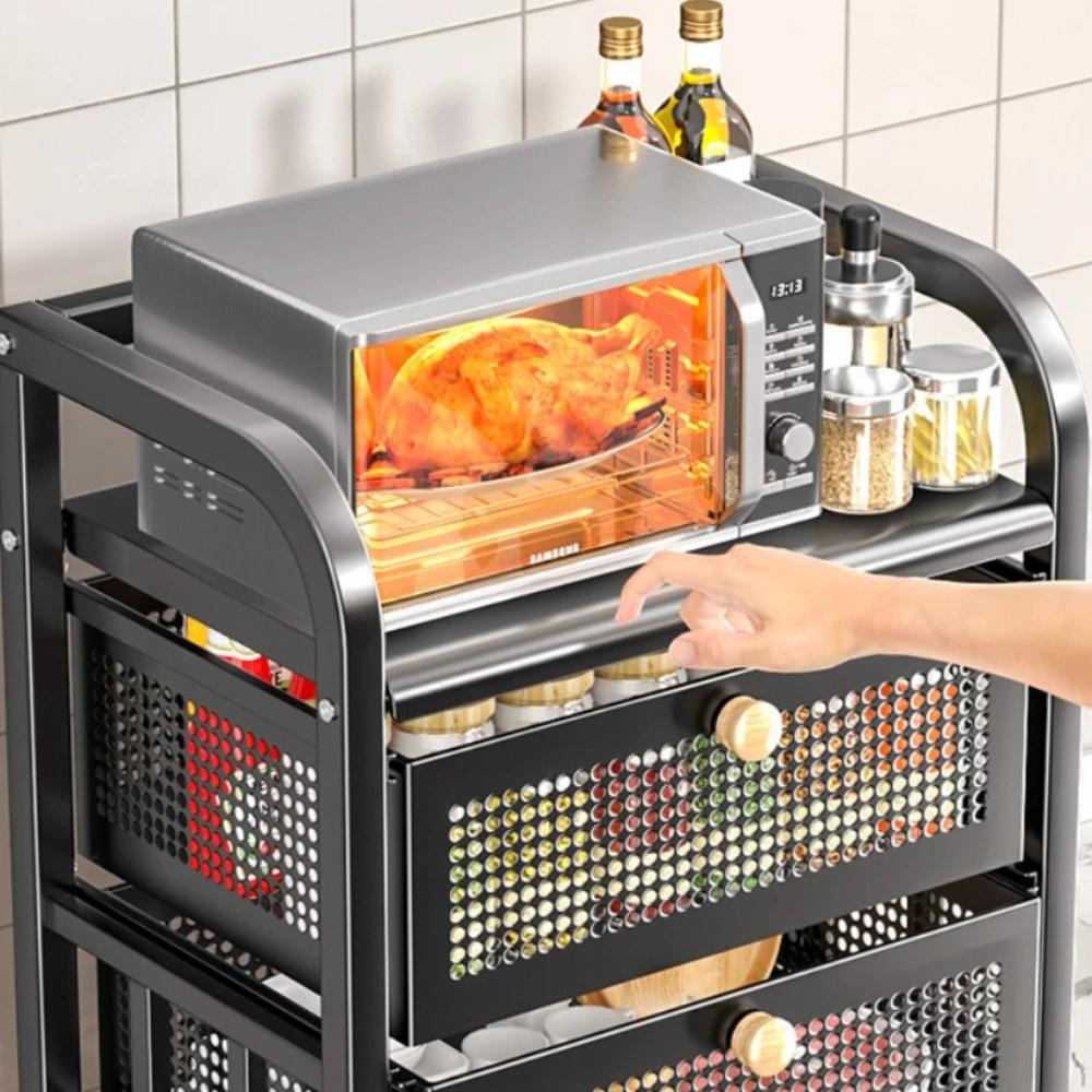 Барная тележка, кухонная полка, дышащая корзина для фруктов, угловая многослойная стойка, стеллаж для хранения, винная тележка, барная тележка для кухни