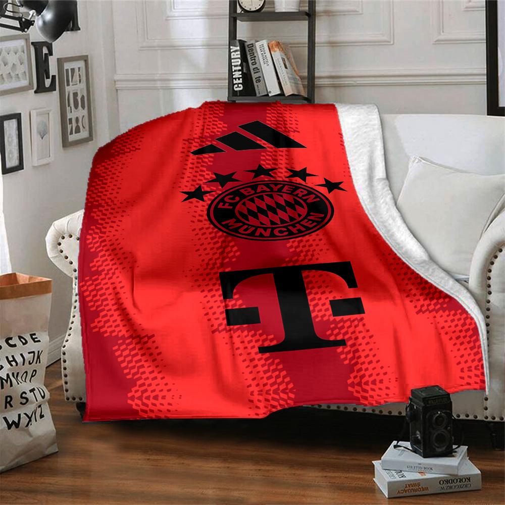 Bayern Munich Glory Blanket Comfortable Perfect for Bedding Bed Seaside Four Seasons Multipurpose Modern Style