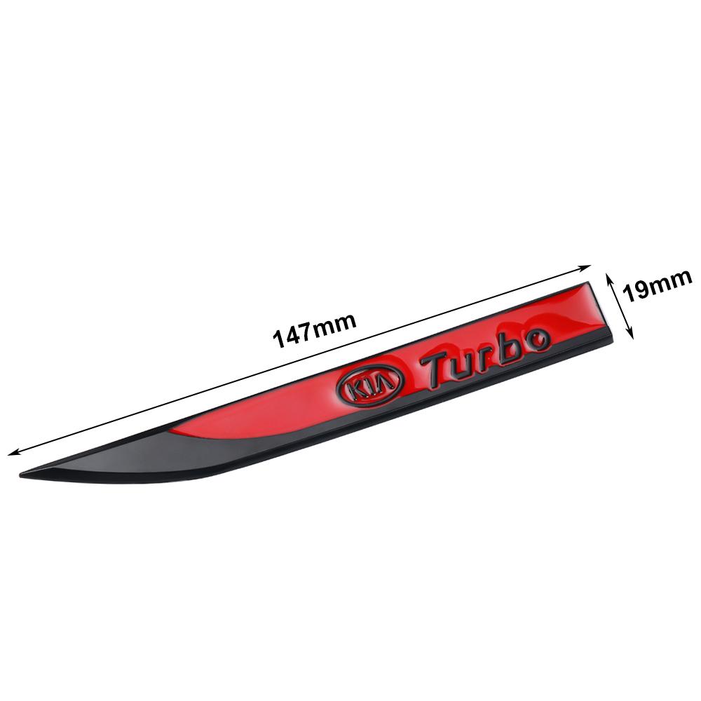 2Pcs 3D Metal Car Fender Side Body Decoration Stickers For KIA Sportage Ceed Sorento Cerato Optima Picanto Rio Soul K5 K4 K3 K2 xcpk70