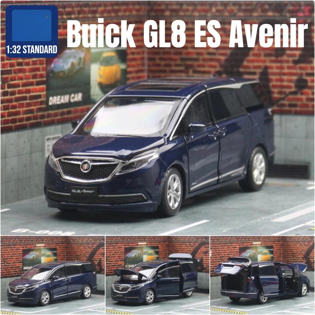 1/32 Buick GL8 ES Avenir Игрушечная модель автомобиля Литой металлический сплав MPV Миниатюрный автомобиль Звук и свет Коллекция Подарок для мальчиков