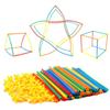 300pcs Assembly Straw Constructor Toys Children's Straw Building Block  Adults Gifts