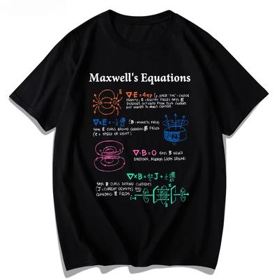 Модная формула уравнений Максвелла физика хлопковая футболка с коротким рукавом мужская летняя футболка научные исследования повседневная футболка с коротким рукавом