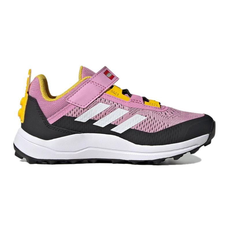 Детские кроссовки для бега LEGO x Adidas Terrex Agravic Flow, износостойкие, низкие, черные с розовым, детские кроссовки IE4972