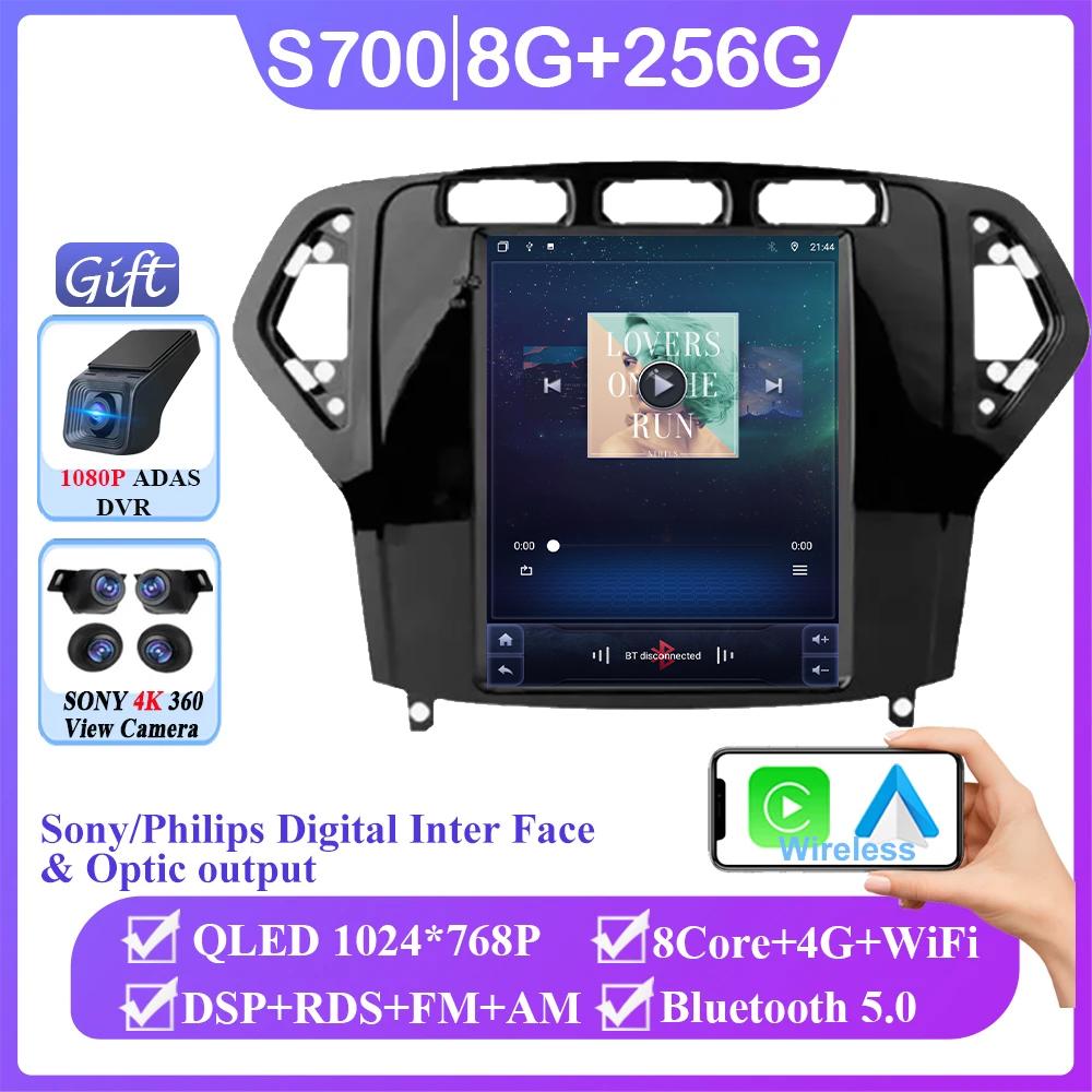 Carplay Вертикальная Модель Беспроводной Android Auto Для Ford Mondeo 2007-2010 Автомагнитола 9,7 дюймов Радио 8 ядер FM AM Мультимедиа