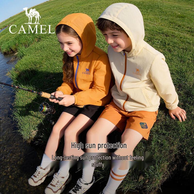 Camel Детская быстросохнущая солнцезащитная куртка с капюшоном