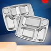 ZISIZ 304 Stainless Steel Partitioned Meal Plate