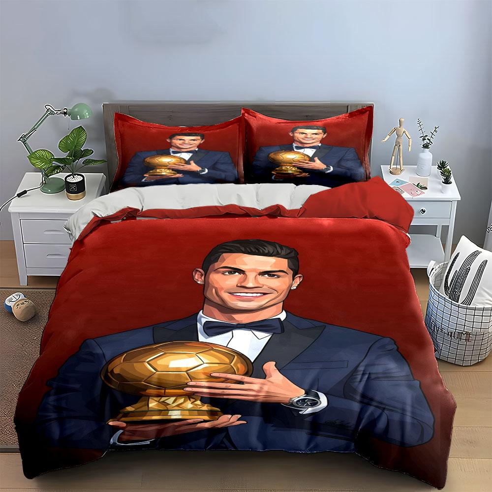 A man holding trophy. Bedding sets Duvet cover sets Duvet covers Pillowcases(1 * Duvet Cover 2 * Pillowcases without duvet insert)