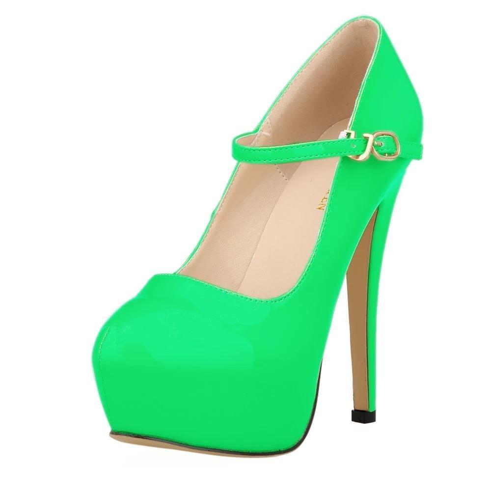 Новые женские туфли-лодочки на платформе с ремешком на щиколотке на шпильке, вечерние туфли с пряжкой для платья, свадебная обувь большого размера, модные, на тонком каблуке