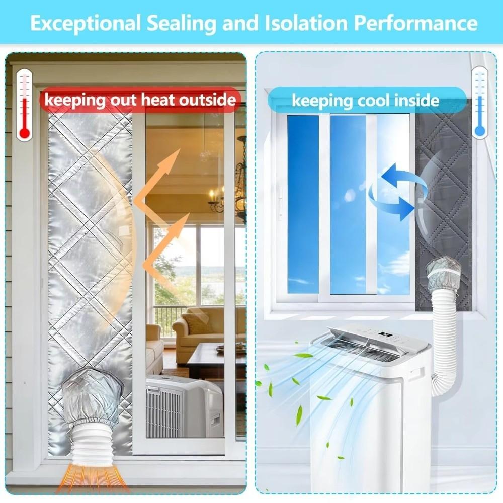 3 Layer Cotton Filled Sliding Window Vent Cloth Insulated Air Conditioner Window Seal Home Comfort