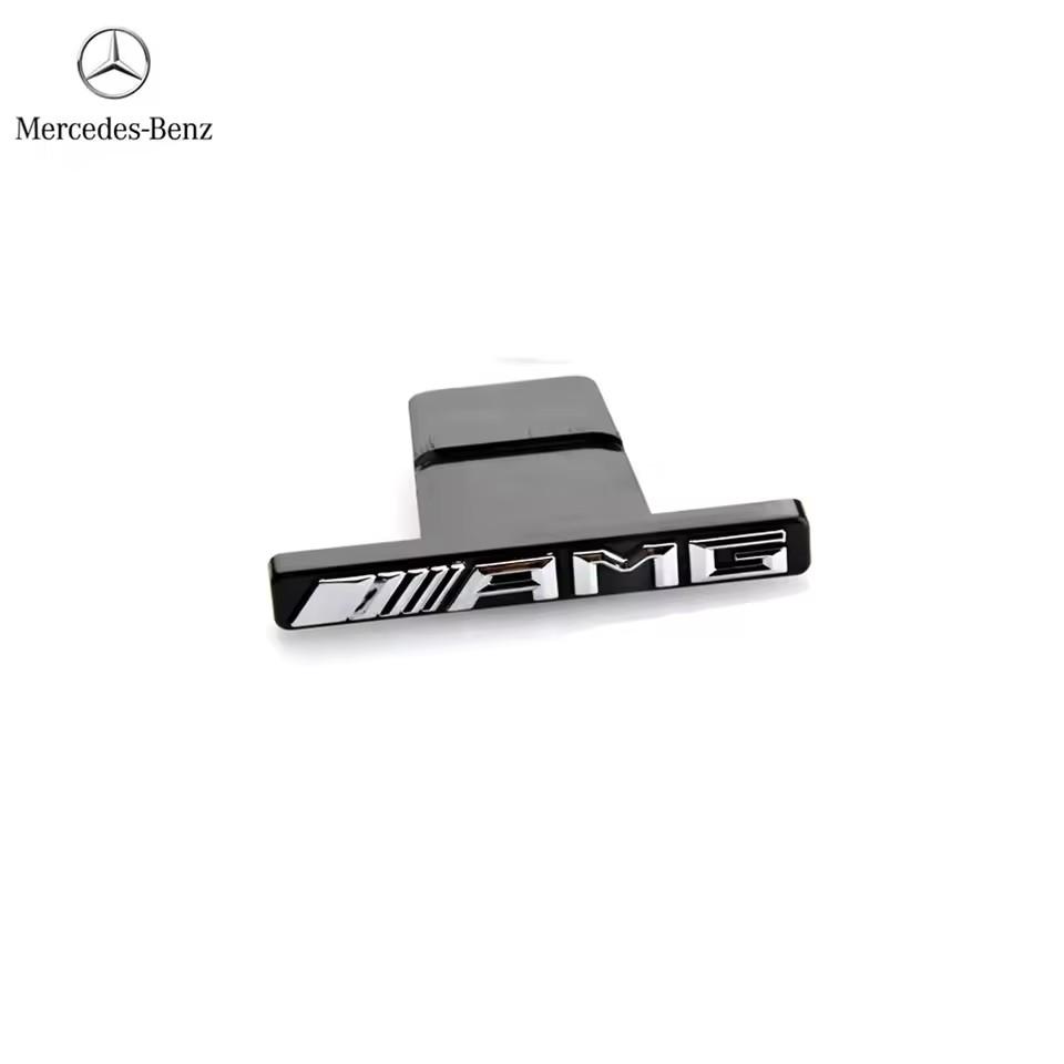 FCUI6 3D AMG Logo Emblem Car Front Grille Badge Car Styling For Mercedes Benz AMG W124 W168 W169 W176 W177 W202 W203 W204 W205 W210
