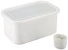 Noda Horo Pickle Container Storage Container Enamel Square Rectangle with Water Drainer White Series Pickled Beauty Made In Japan 3.2L TK-32