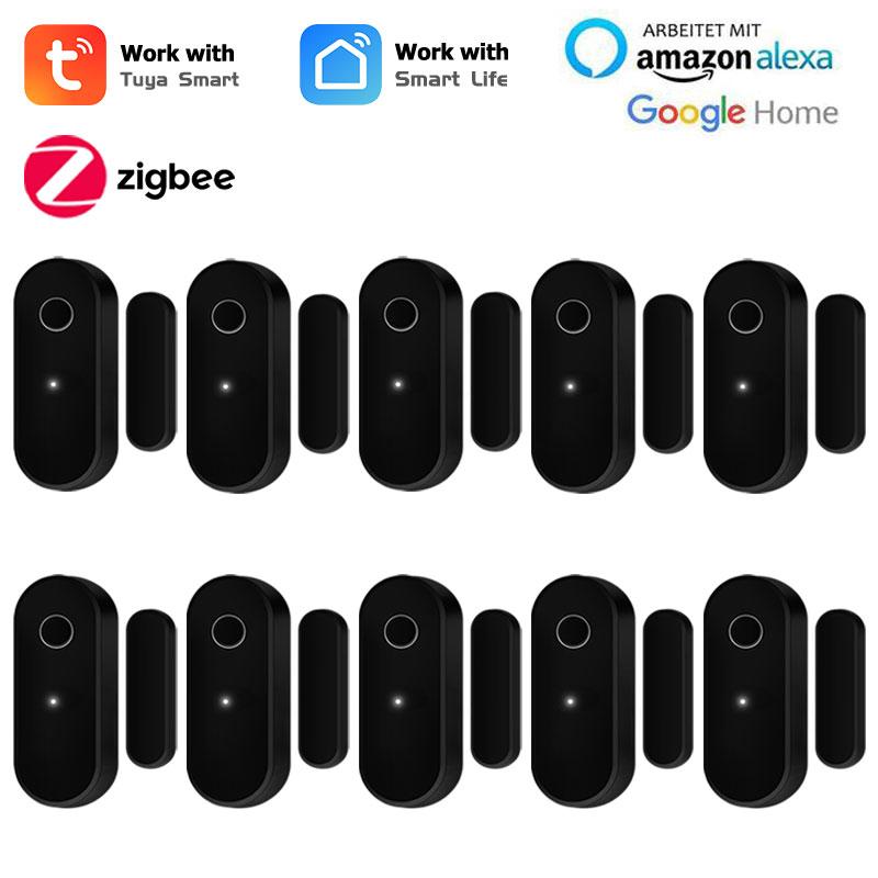Tuya Zigbee Door Window Sensor Open Closed Detector Smart Home Security Protection Detector Smart Life APP Work With The Gateway